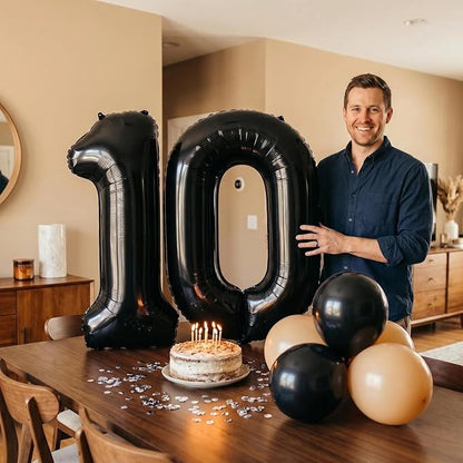 Number 10 Balloon Foil Mylar Balloons - Image 3