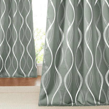 NICETOWN Greyish Green Curtain Panels - Image 9