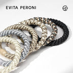 EVITA PERONI Hair Ties 12 Pcs Set, High Elastic Ponytail Holders, Hair Ties No Damage for Thick Curly Hair Women Men, Mothers Day Gifts (Black)
