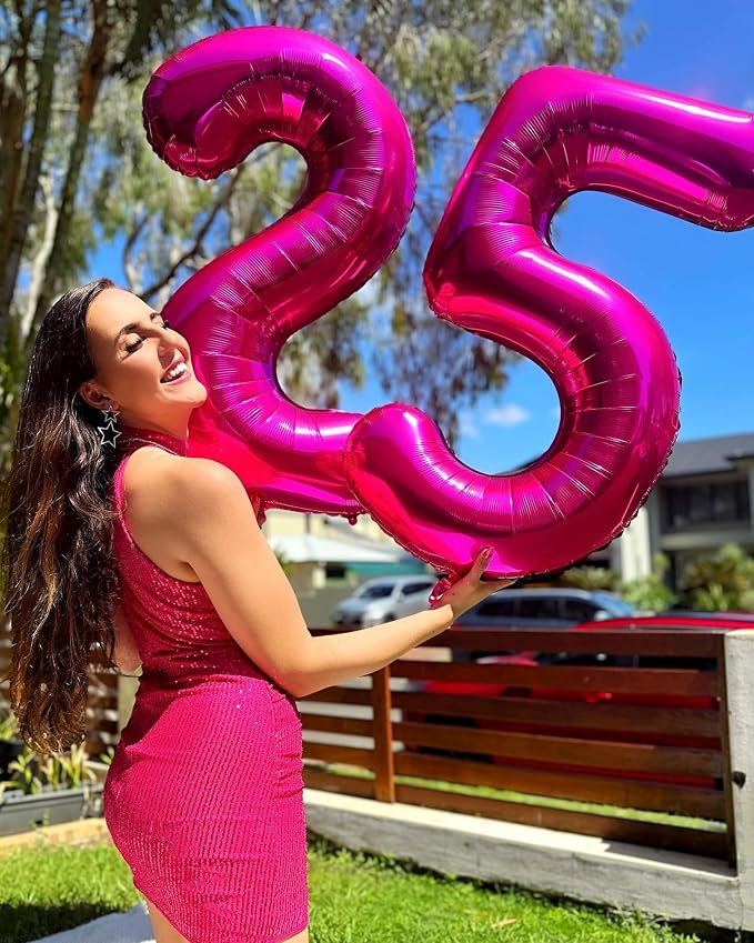Hot Pink 5 Balloon - Image 4