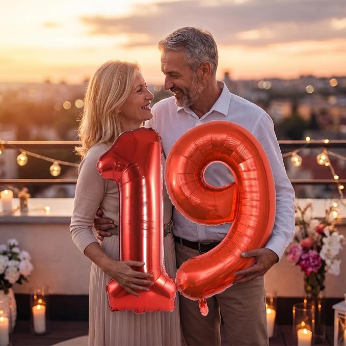 YPSelected 32 Inch Large Foil Helium Number Balloon Birthday Wedding Party 0-9 - Image 3