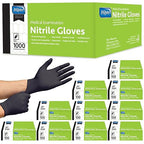 Inspire Case of 1000 Nitrile Gloves | THE ORIGINAL Quality Black Disposable Glove Latex Free | 4.5 Medical Cooking Cleaning Mechanic (Black Size XXL)