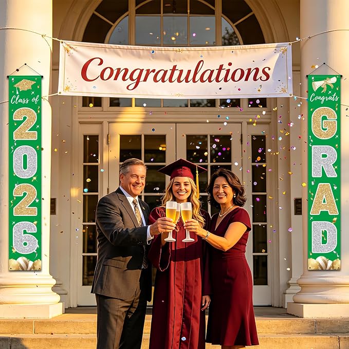 Graduation Decorations 2026, Class of 2026 Banner Congrats Grad | Porch Sign - Image 7
