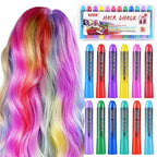 Hair Chalk for Girls Washable, 12-Color Temporary Hair Chalk for Girls Gifts for Dark Hair, Hair Dye Marker Gifts for Teen Girls Kids Age 5 6 7 8 9 10 11 12 13 Years Old for Christmas Birthday