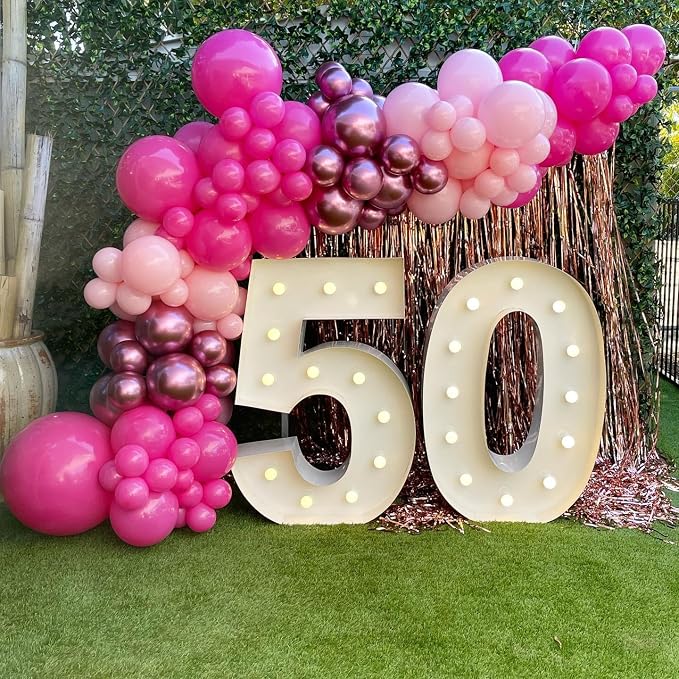 Pink Balloons Garland Arch Kit 170pcs, Hot Pink Metallic Pink Shades of Pink - Image 6
