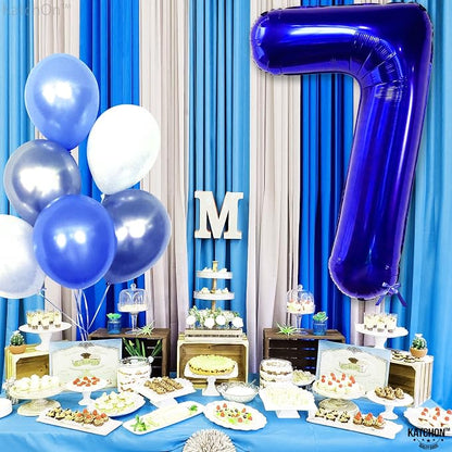 KatchOn, Giant Dark Blue Number 7 Balloon - Image 7