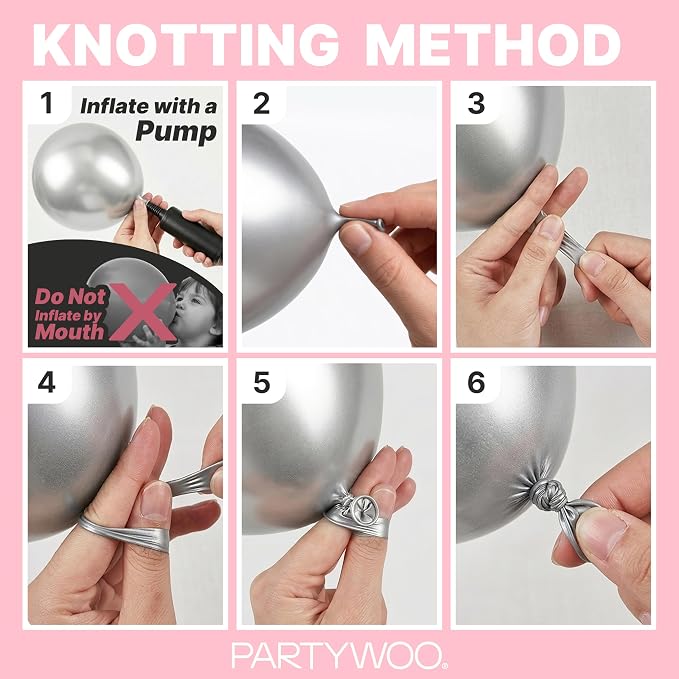 PartyWoo Baby Pink Balloons 127pcs Pastel Pale Light Pink Color | 36 18 12 10 5 - Image 7