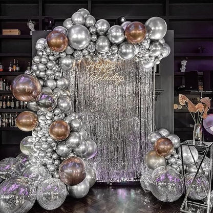 50 Pack Metallic Silver Balloons 12 Inch - Image 6