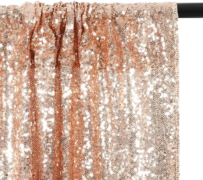 Eternal Beauty Rose Gold 3mm Sequin Backdrop 8x8 Ft - Image 7