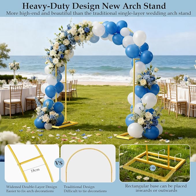 6.6FTx3.5FT Arch Backdrop Stand, Wide Arbors and Arches Trellis - Image 5