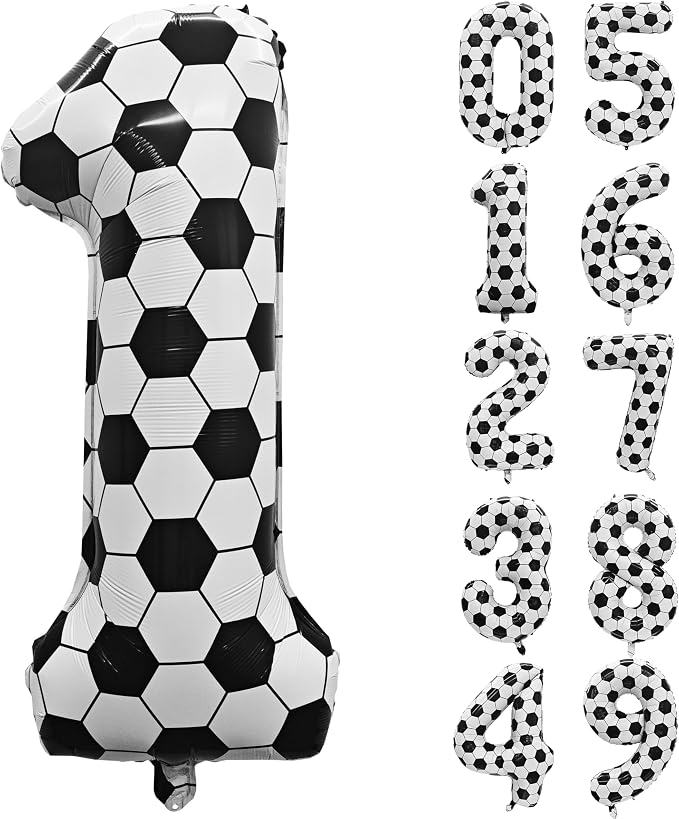 Black White Soccer Number 1 Balloon 1nd Birthday Decoration 40in 1 Balloon | by Exquisitehighqualitypartydecorationstomeetyoureveryneed%EF%BC%81