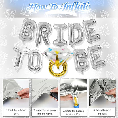Silver Bachelorette Party Decorations, Bride To Be Bridal Shower Letter - Image 7
