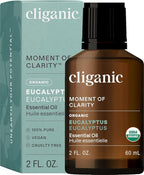 Cliganic Organic Eucalyptus Essential Oil - 100% Pure Natural for Aromatherapy Diffuser | Non-GMO Verified (Packaging May Vary)