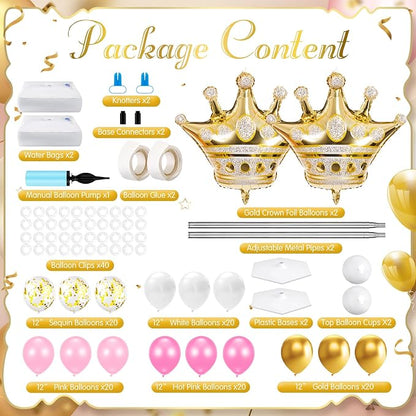 Kasyat 2 Sets Princess Party Balloon Column Stand Kit - Image 3