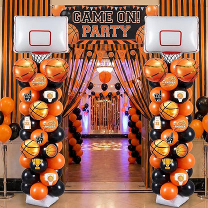 Gejoy 2 Sets Basketball Hoop Balloon Column Stand Kit Includes 169 Latex - Image 3