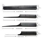 10PCS Black Hair Combs Set for Hairdressing, Cutting & Styling - For Women, Men & Kids
