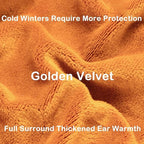 Bluetooth Headband Headphones Double-Layer Ear Warmer for Men Women Winter Cold Weather Wireless Music Thick Fleece Lined Ear Muffs Outdoor Sports Running Cycling (Black)
