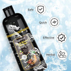 JUANCHI Dark Brown Hair Dye Shampoo 3 in1, Dark Brown Shampoo Hair Dye for Gray Coverage, Natural Hair Color for Women Men, Herbal Formula, Ammonia-free, Lasts 30 Days, 500ml (16.90 oz)