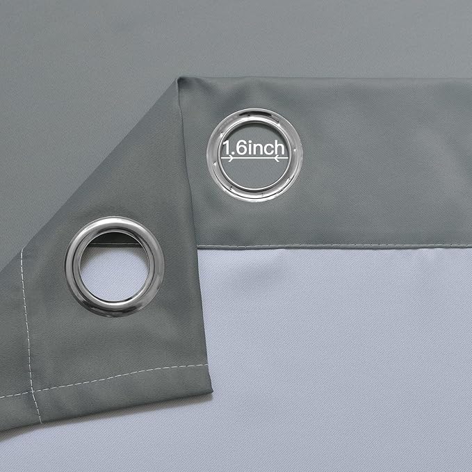 Yakamok Ombre Curtains Grey and Greyish White - Image 5
