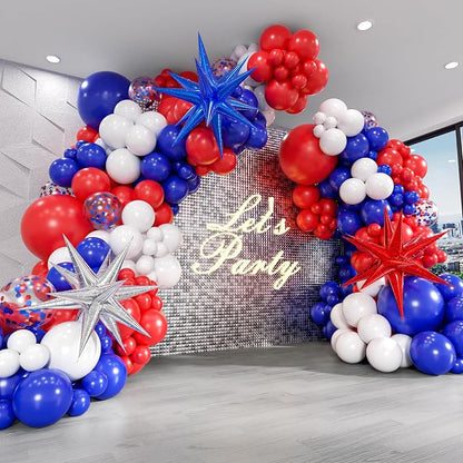 Red White and Blue Balloon Garland Arch Kit by FOTIOMRG