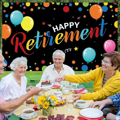 Happy Retirement Party Decorations, Backdrop Banner, Yard Sign, Photo Booth - Image 4