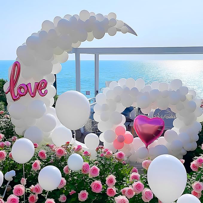 White Balloons 100 Pack 12 inch Extra Thick Latex Party Decorations | Balloons - Image 6
