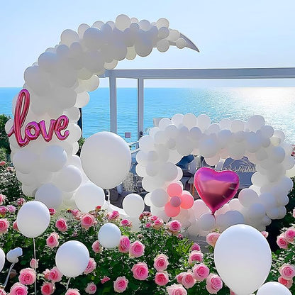 White Balloons 100 Pack 12 inch Extra Thick Latex Party Decorations | Balloons - Image 6