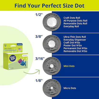 Glue Dots, Mini Dots Value Pack, Double-Sided, 600 Dots, DIY Craft Glue Tape - Image 5