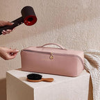 Travel Case Compatible with Dyson Airwrap Styler, Portable Supersonic Hair Dryer Travel Storage Bag, Waterproof Carrying Case Organizer for Shark Flexstyle and Attachments (Rose Pink)