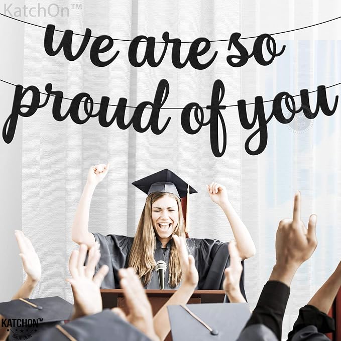 KatchOn Felt We are So Proud of You Banner 8 Feet | No DIY, Congratulations - Image 6