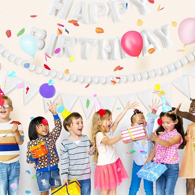 CANREVEL 3 PCS Pre-Strung 3D Happy Birthday Banner Decorations, Happy Birthday - Image 2