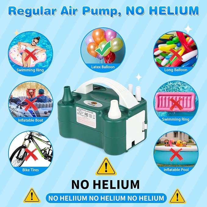 Electric Balloon Pump, Portable Electric Balloon Blower Machine Balloon Air - Image 7
