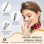 Bobby Pins Set Gray – Bobby Pins, Snap Clips & U Shape Pin, Complete Hair Kit for Women & Girls, for Buns, Updos, Parties & Weddings