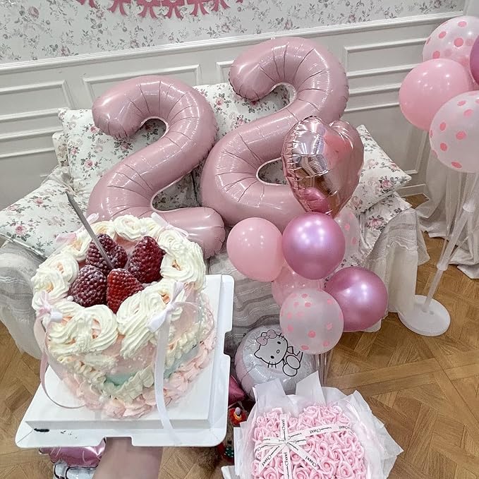 40 Inch Pink Number 3 Foil Balloon - Image 5