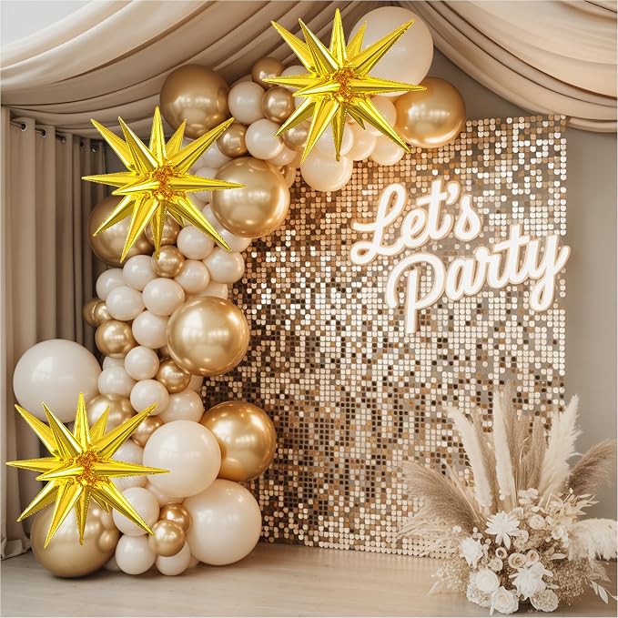 Gold Star Balloons, 22/27 Inch Gold Star Foil Balloons, Aluminum Foil Balloon - Image 5