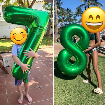 Number 14 Balloon 40Inch for 14 Year Old Birthday Decorations, Dark Green | - Image 5