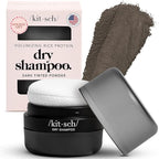 Kitsch Dry Shampoo Powder for Women & Men Dry Shampoo for Dark Hair w/Rice Protein - Unscented, Volumizing, No White Cast, Non Toxic, Non Aerosol, Organic, Travel Size | Ideal Gifts for Women - 8g