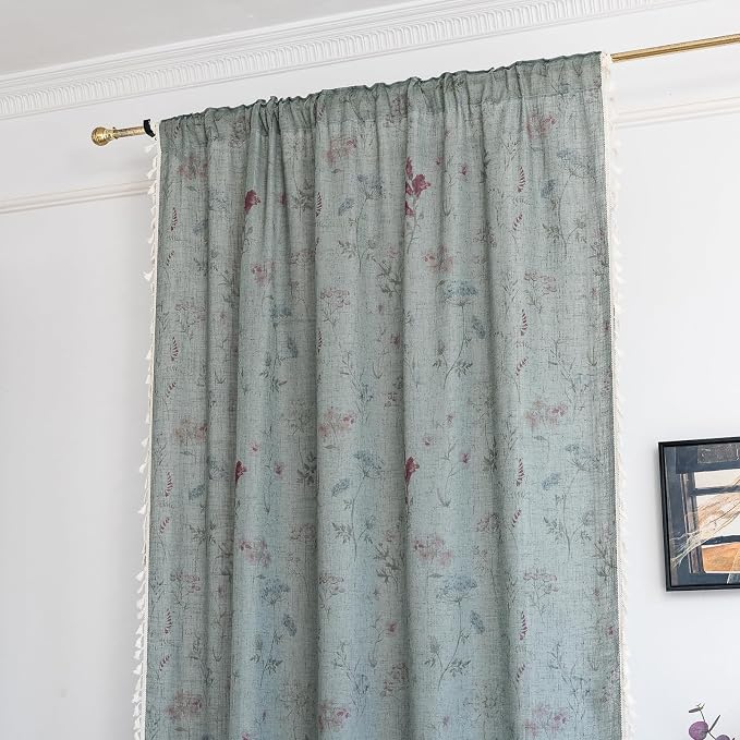 ENJOYBRIDAL Floral 63 Inch Curtains - Image 2
