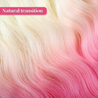 FAELBATY Short Pink Ombre Wig With Bangs - Bob Synthetic Wig for Women, Cosplay & Halloween - 12" (613/Pink)