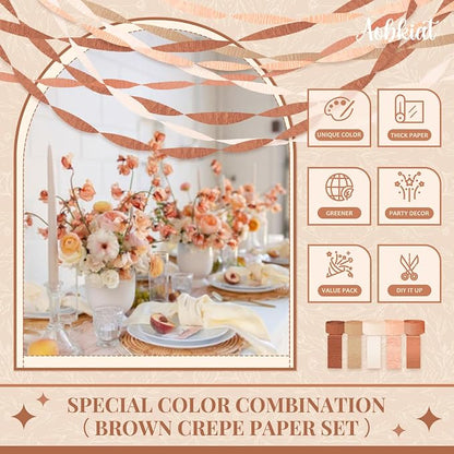 AOBKIAT Brown Boho Streamers Party Decorations - Image 8