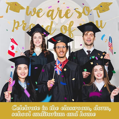 2026 Graduation Decorations Pre-Strung Blingbling We Are So Proud of You Banner - Image 5