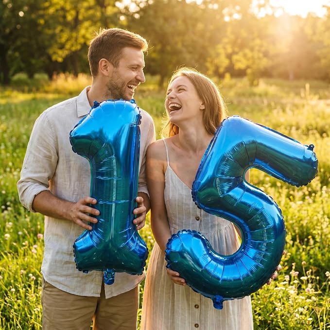 YPSelected 32 Inch Large Foil Helium Number Balloon Birthday Wedding Party 0-9 - Image 2
