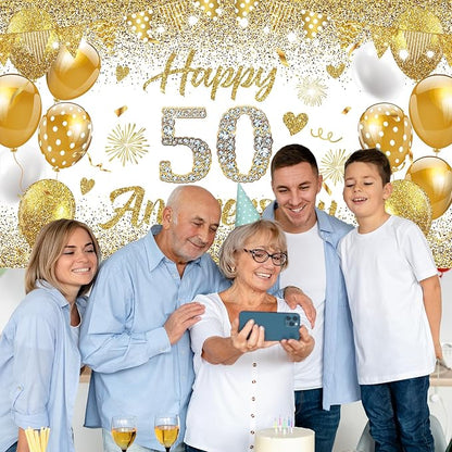 50th Wedding Anniversary Banner Decorations - Image 5