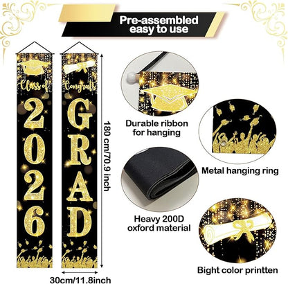 2026 Graduation Decorations Porch Banner Outdoor Waterproof - Image 3