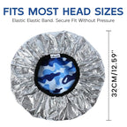 Years calm Shower Cap for Men, Waterproof & Heat-Retaining Hair Treatment Cap – Reusable Men’s Shower Cap with Foil Lining, Elastic Band, for Steam Care, Hair Mask & Oil Conditioning