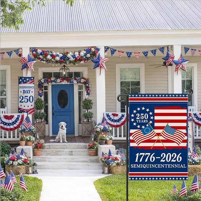 250th Anniversary America Garden Flag, 250 Anniversary USA Flag 1776-2026 - Image 9