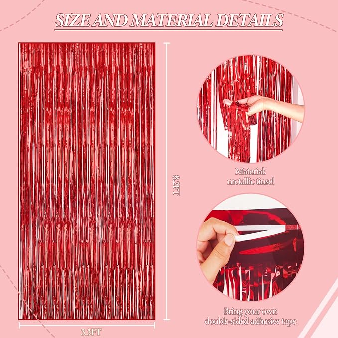DECOCKRAT 3 Pack Foil Fringe Backdrop - Image 3