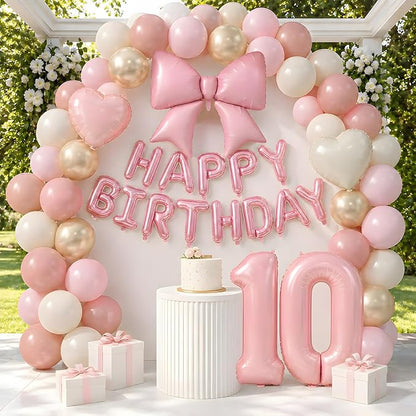 Dusty Pink Number 10 Balloon, 10th Birthday Decorations - Image 7