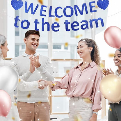 Pre-Strung Glitter Welcome to the Team Banner Welcome Banner Welcome Decorations - Image 5