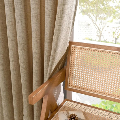 YoungsTex Toffee Linen Curtains 54 Inch Length - Image 8